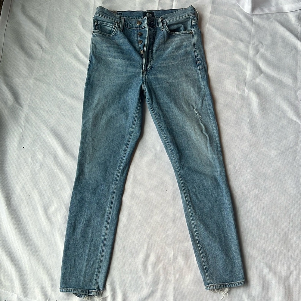 COH Olivia High Rise Button Fly Slim Ankle Jean
